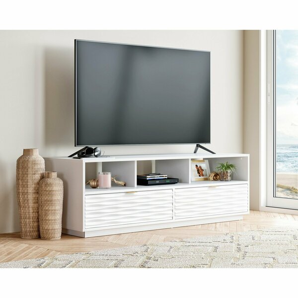Sauder Morgan Main 60 in. Credenza Wh , Accommodates up to a 65 in. TV weighing 70 lbs 428259